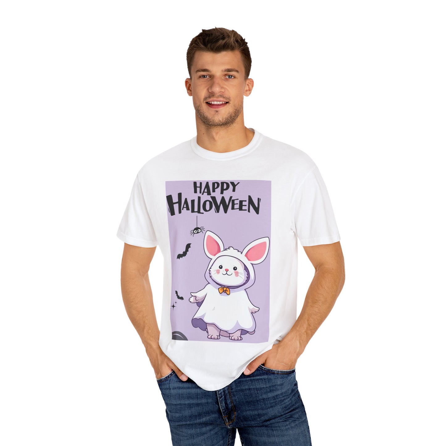 Halloween Bunny T-shirt, Cute Halloween Costume Shirt, Unisex Holiday Tee, Funny Halloween Apparel, Spooky Season Gift