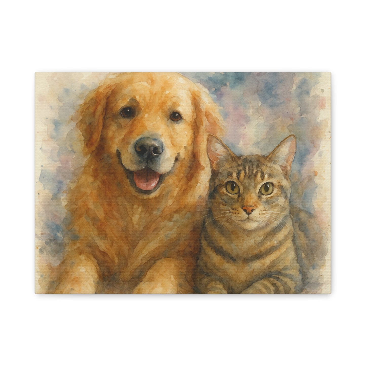 Pet Portrait Canvas Art, Custom Wall Decor, Dog and Cat Artwork, Gift for Pet Lovers, Animal Wall Art, Home Decor