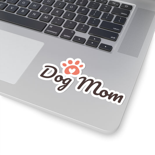 Dog Mom Kiss-Cut Stickers - Cute Pet Lover Decor, Laptop Stickers, Dog Owner Gift, Car Decals, Custom Pet Stickers
