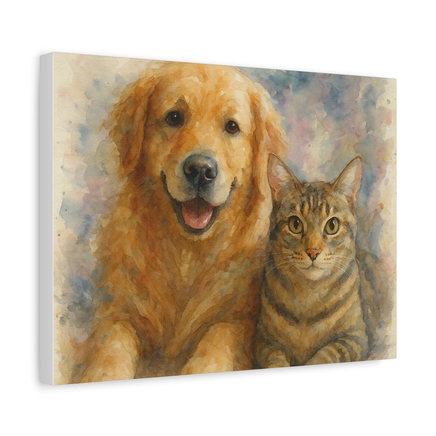 Pet Portrait Canvas Art, Custom Wall Decor, Dog and Cat Artwork, Gift for Pet Lovers, Animal Wall Art, Home Decor