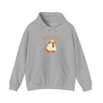 Halloween Dog Graphic Unisex Hoodie, Cozy Sweatshirt for Pet Lovers, Fall Apparel, Halloween Gift, Dog Lover's Sweatshirt