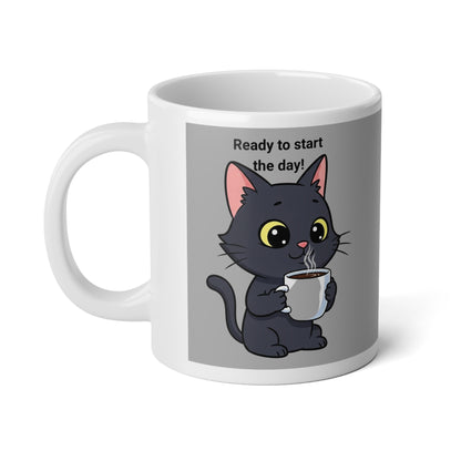Cute Cat Jumbo Mug, 20oz Coffee Cup for Cat Lovers, Funny Animal Gift for Birthdays, Home Decor, Unique Pet Lover Mug, Cat Memes