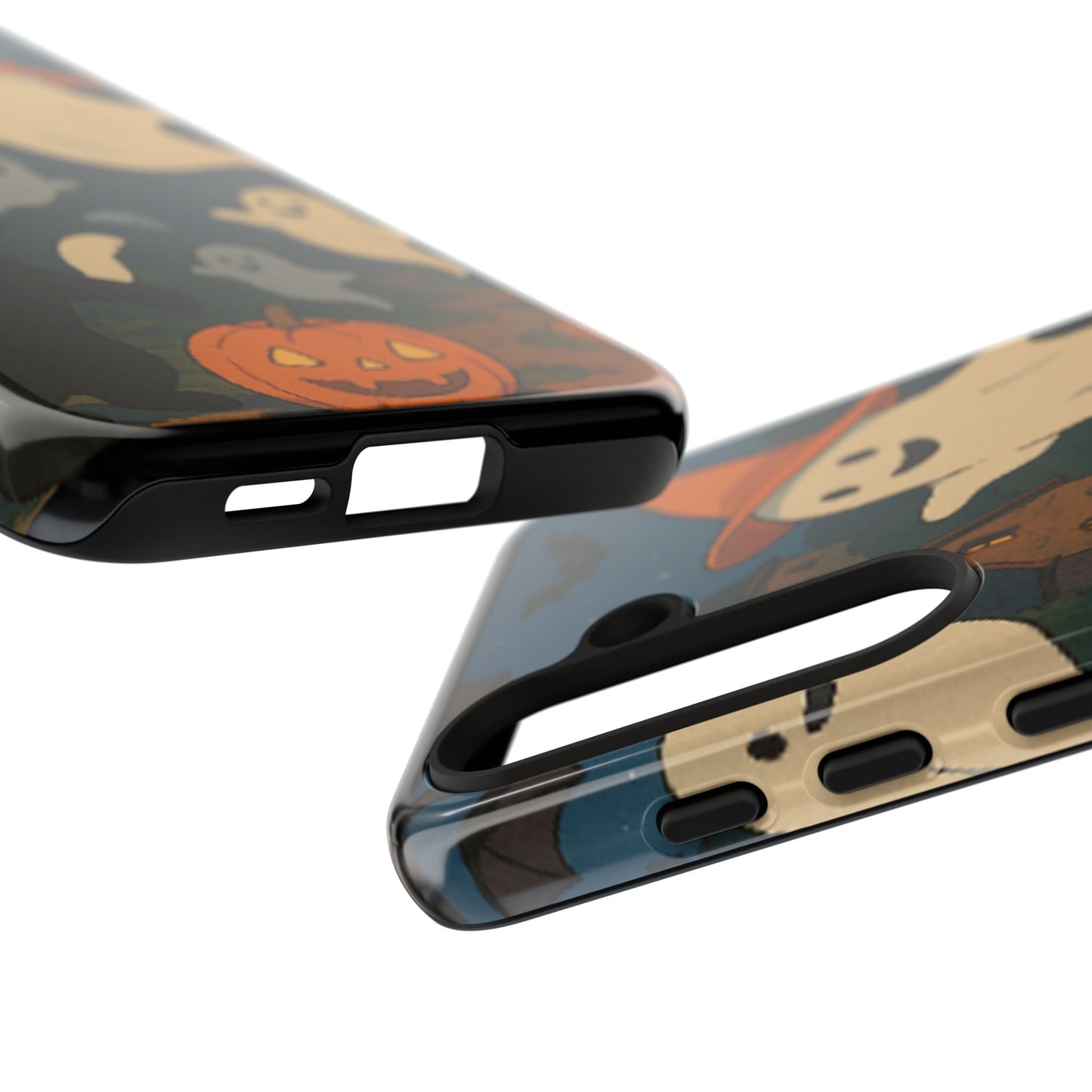 Halloween Phone Case, Spooky Ghost Design, Cat & Pumpkin Accessories, Fall Decor, Trick or Treat Gift