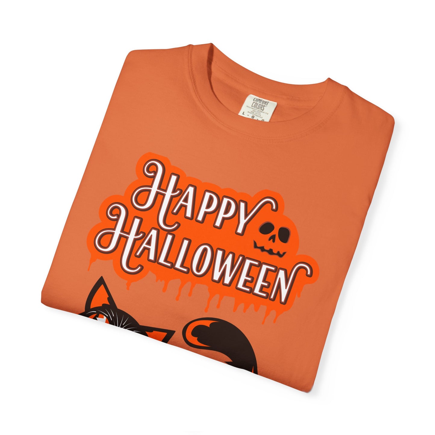 Halloween Cat T-Shirt, Spooky Apparel, Unisex Costume Tee, Fall Fashion, Halloween Party Wear, Fun Trick or Treat Shirt