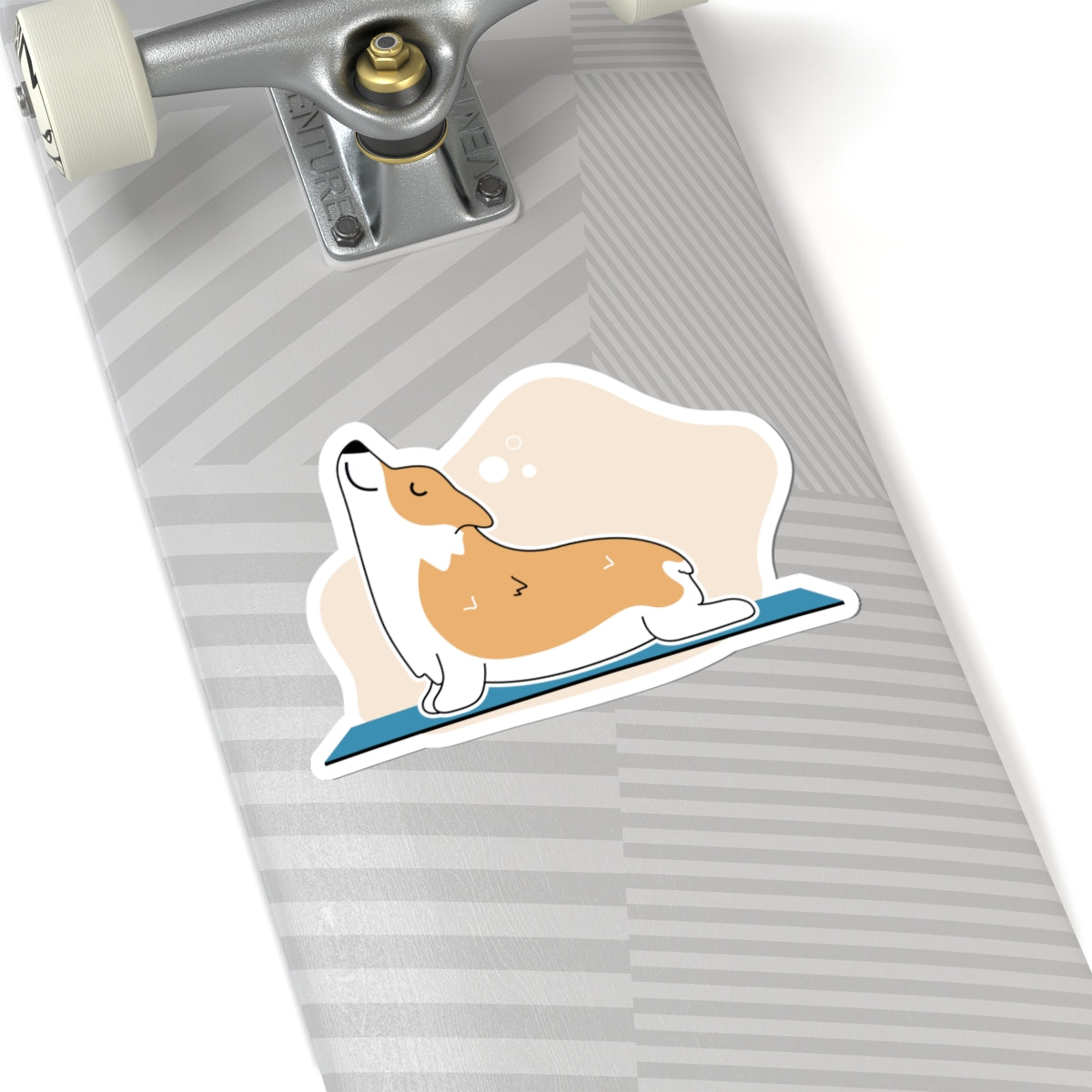 Charming Corgi Yoga Kiss-Cut Stickers - Cute Dog Stickers for Laptops, Journals, Gifts, Decor, Pet Lovers