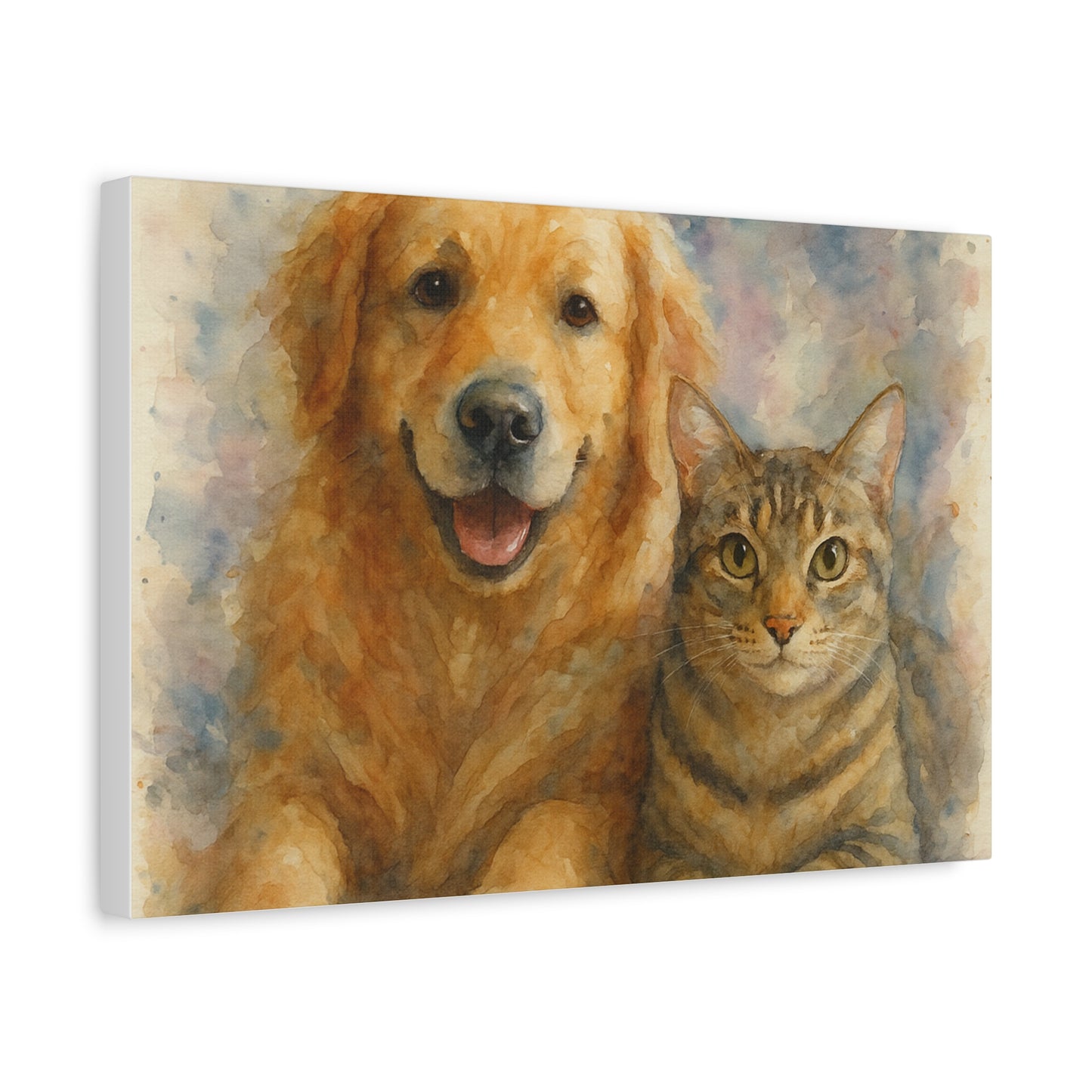 Pet Portrait Canvas Art, Custom Wall Decor, Dog and Cat Artwork, Gift for Pet Lovers, Animal Wall Art, Home Decor