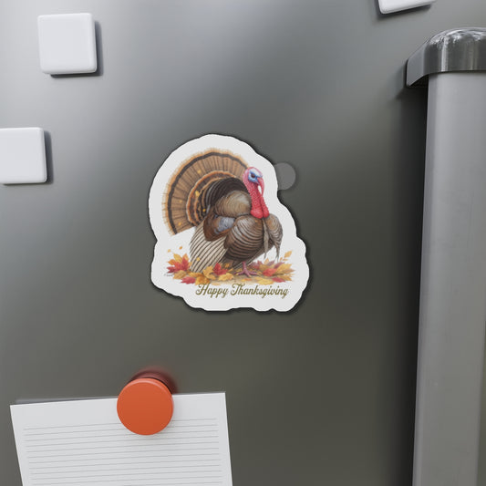 Thanksgiving Turkey Die-Cut Magnets, Festive Refrigerator Decor, Fall Home Accents, Holiday Gift, Thanksgiving Decor