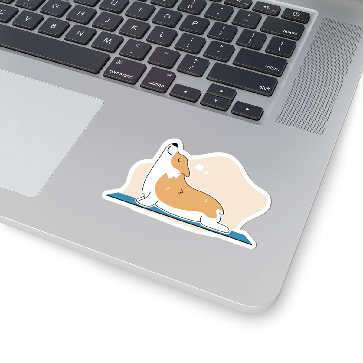 Charming Corgi Yoga Kiss-Cut Stickers - Cute Dog Stickers for Laptops, Journals, Gifts, Decor, Pet Lovers