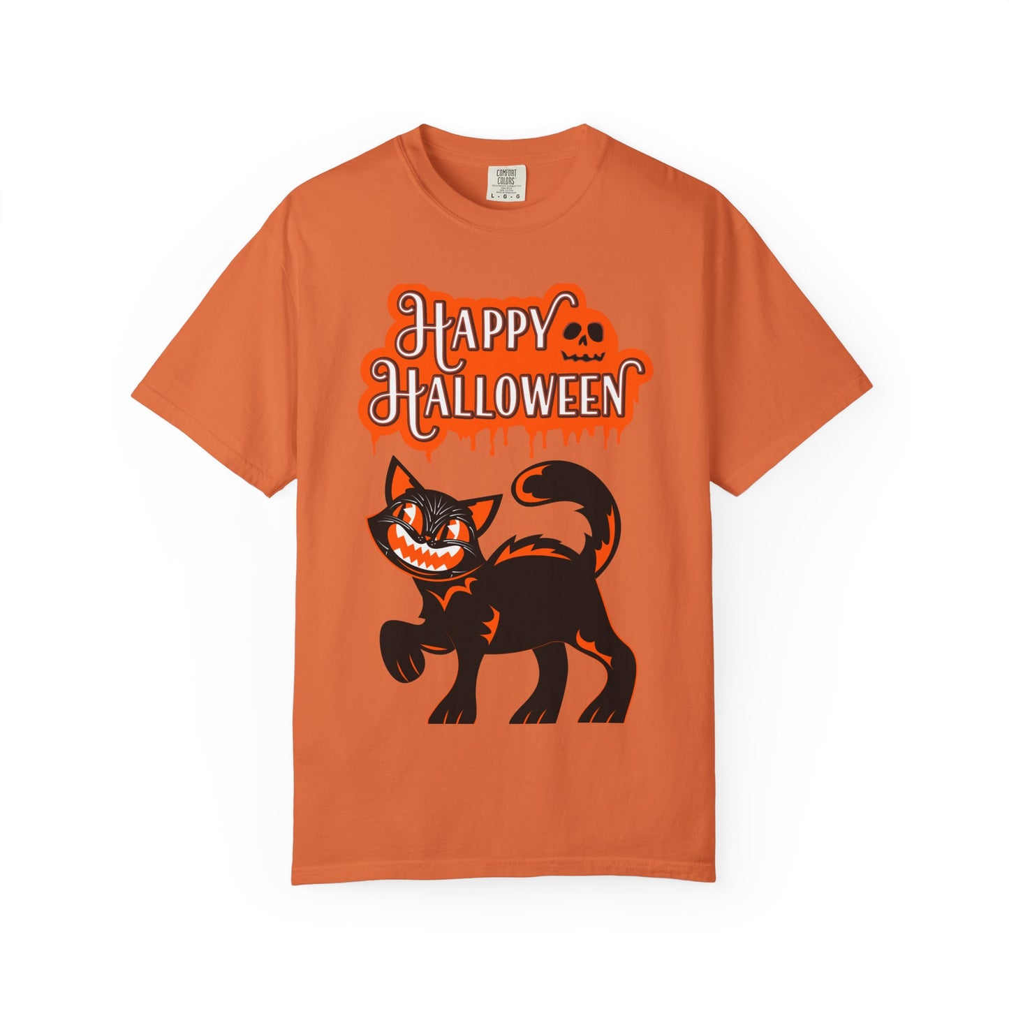 Halloween Cat T-Shirt, Spooky Apparel, Unisex Costume Tee, Fall Fashion, Halloween Party Wear, Fun Trick or Treat Shirt