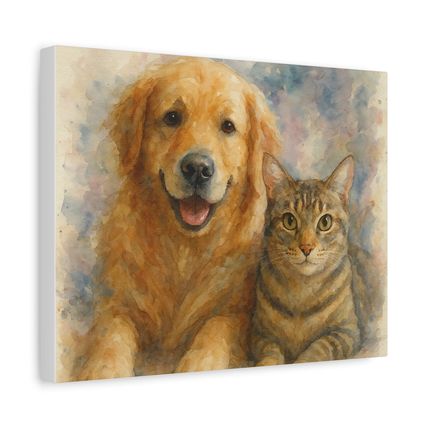 Pet Portrait Canvas Art, Custom Wall Decor, Dog and Cat Artwork, Gift for Pet Lovers, Animal Wall Art, Home Decor