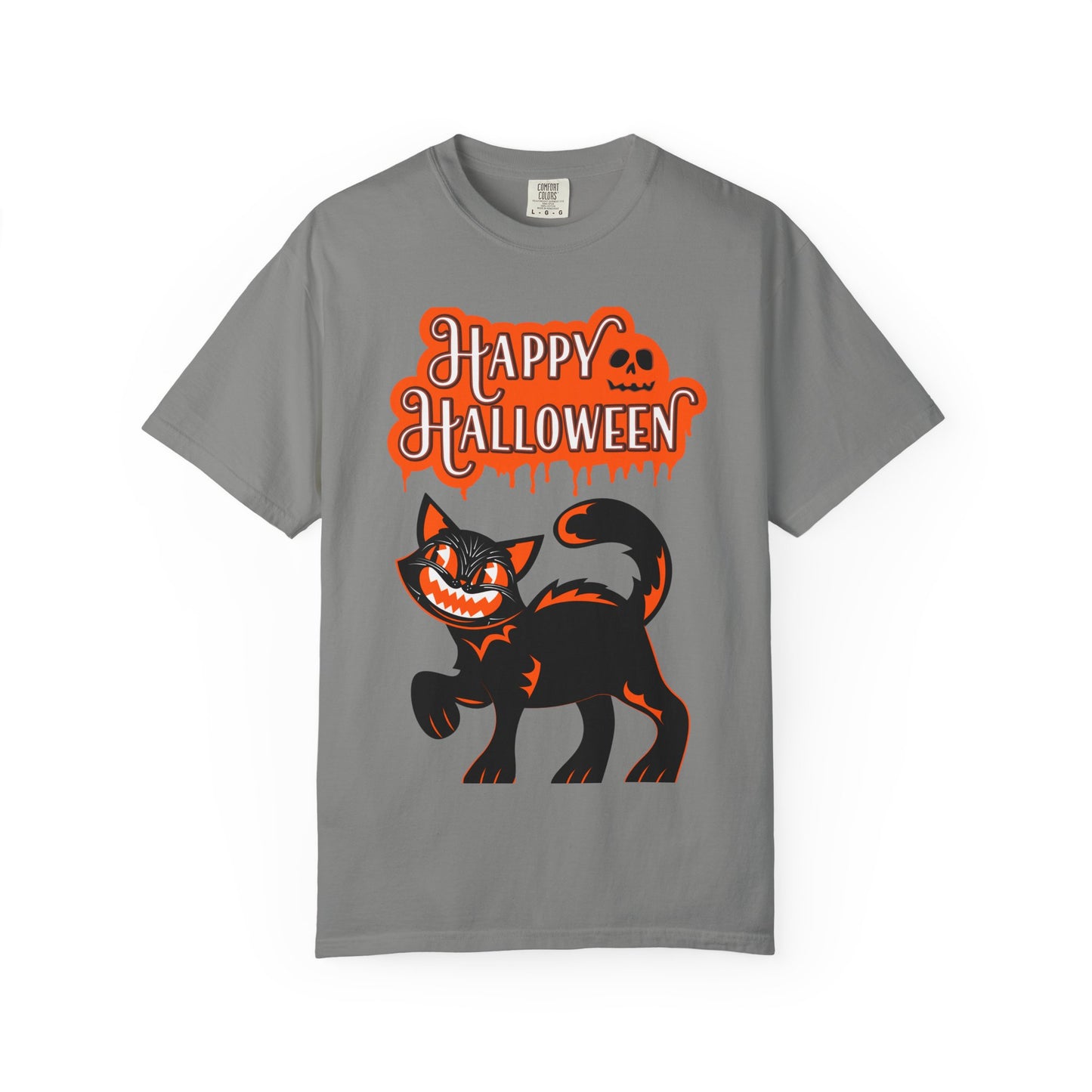 Halloween Cat T-Shirt, Spooky Apparel, Unisex Costume Tee, Fall Fashion, Halloween Party Wear, Fun Trick or Treat Shirt