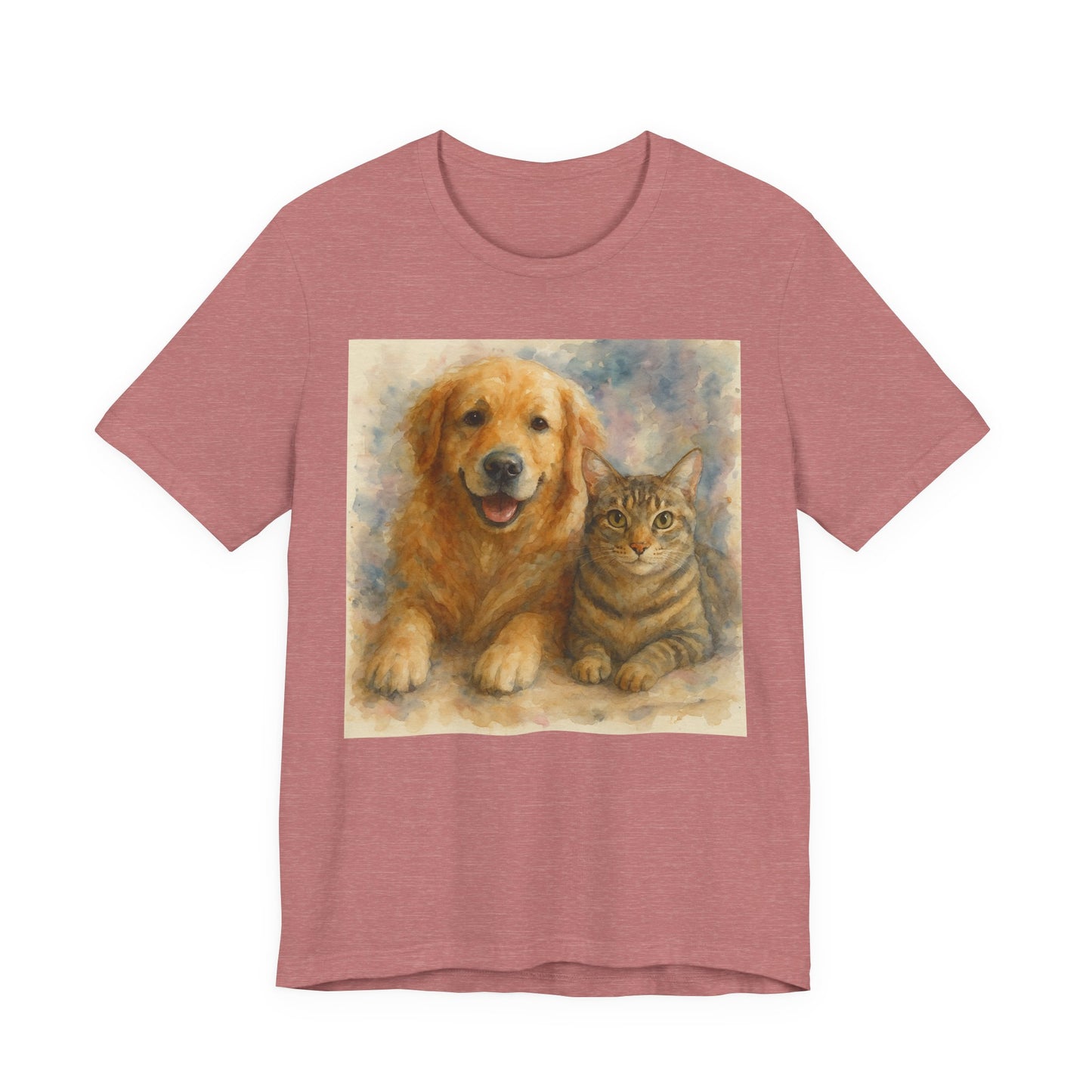 Pet Lovers Unisex Tee, Dog and Cat Combo Shirt, Animal Lover Gift, Animal-Themed Apparel, Funny Pet T-Shirt, Cozy Casual Wear