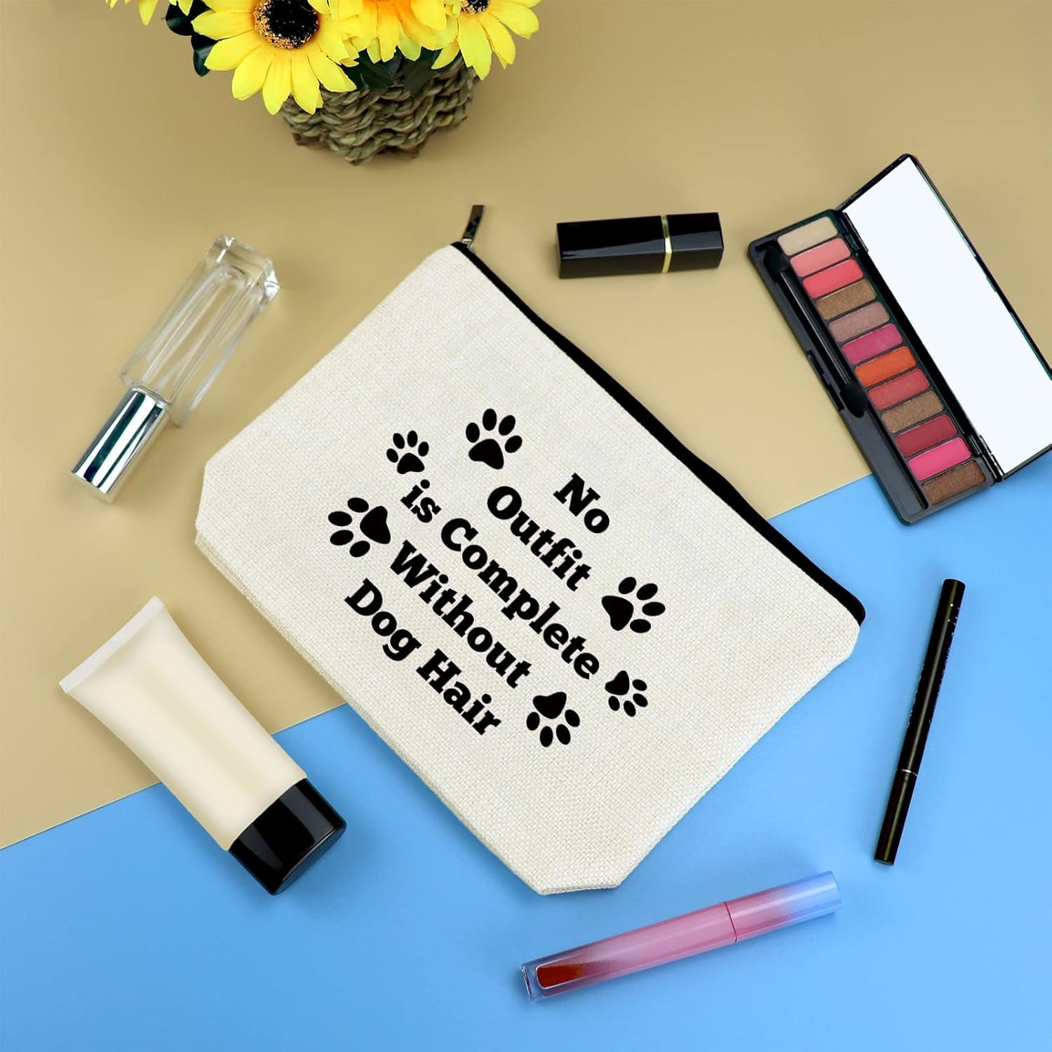 Dogs Lover Gift Dogs Cosmetic Bag Dog Mom Gifts Makeup Bag Vet Tech Gift Dog Themed Gifts for Women Dog Lady Gift Valentines Day Birthday Dog Gifts for Dog Owner Dogs Lover Travel Toiletry Bag