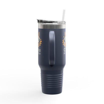 Cute Coffee-Themed Insulated Travel Mug, 40oz - Perfect for Caffeinated Adventures, Coffee Lovers, Gifts, and More