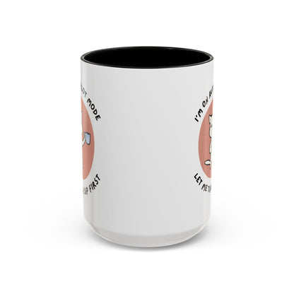 Autopilot Cat Coffee Mug, Funny Mug for Cat Lovers, Gift for Coffee Addicts, Animal Lover's Present, Unique Mug for Home Office