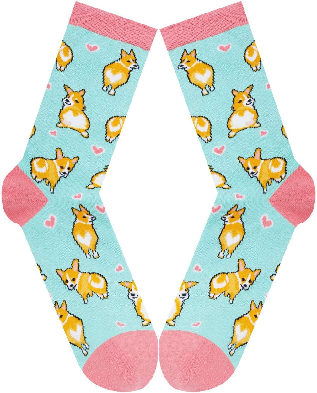 Funny Corgi Gifts for Corgi Lovers Corgi Socks Women with Pizza, Dog Gifts Dog Mom Gifts Crazy Dog Socks