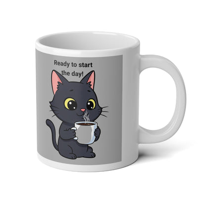 Cute Cat Jumbo Mug, 20oz Coffee Cup for Cat Lovers, Funny Animal Gift for Birthdays, Home Decor, Unique Pet Lover Mug, Cat Memes