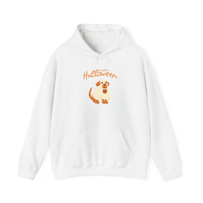 Halloween Dog Graphic Unisex Hoodie, Cozy Sweatshirt for Pet Lovers, Fall Apparel, Halloween Gift, Dog Lover's Sweatshirt