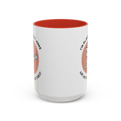 Autopilot Cat Coffee Mug, Funny Mug for Cat Lovers, Gift for Coffee Addicts, Animal Lover's Present, Unique Mug for Home Office