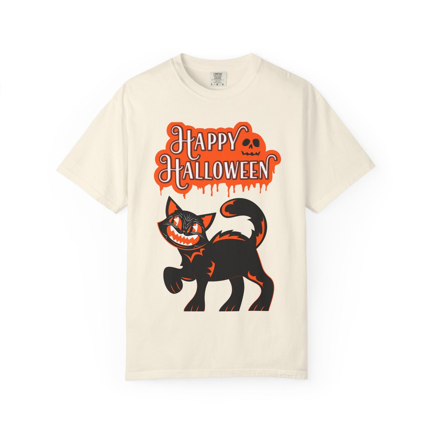 Halloween Cat T-Shirt, Spooky Apparel, Unisex Costume Tee, Fall Fashion, Halloween Party Wear, Fun Trick or Treat Shirt