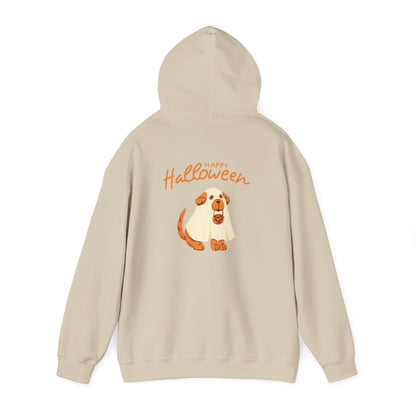 Halloween Dog Graphic Unisex Hoodie, Cozy Sweatshirt for Pet Lovers, Fall Apparel, Halloween Gift, Dog Lover's Sweatshirt