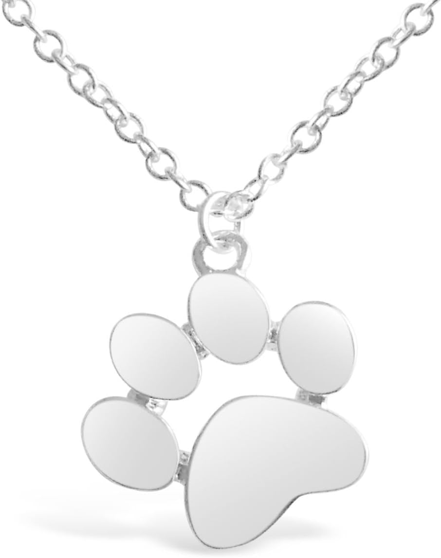 Paw Print Necklace, Thoughtful Dog Jewelry for Women, Unique Dog Paw Pendant Necklace, Perfect Present for Birthday, Christmas, Special Occasions, Gift Ready