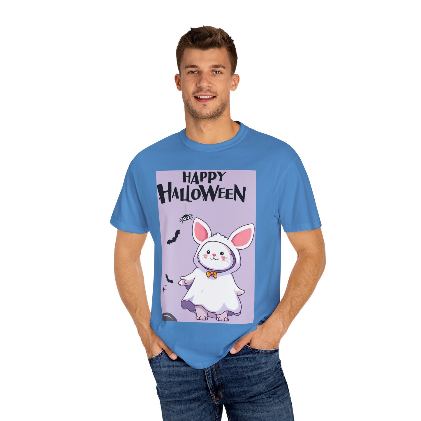 Halloween Bunny T-shirt, Cute Halloween Costume Shirt, Unisex Holiday Tee, Funny Halloween Apparel, Spooky Season Gift