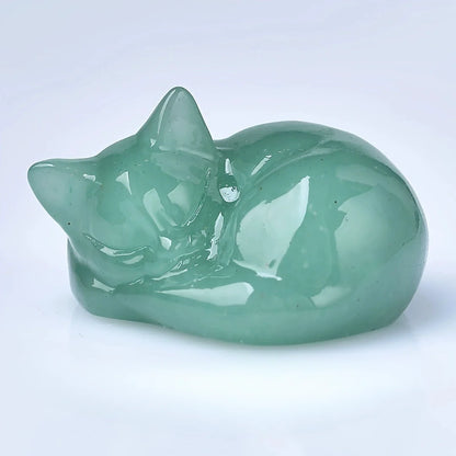 Natural Crystal Carved Cat, a Perfect Choice for Home Decoration as a Crystal Gift Ornament, a Great Option for Healing Crystals