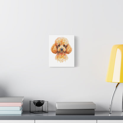 Orange Poodle Canvas Wall Art, Pet Lover Home Decor, Dog Portrait, Animal Gift, Puppy Wall Decor, Dog Lover Gift