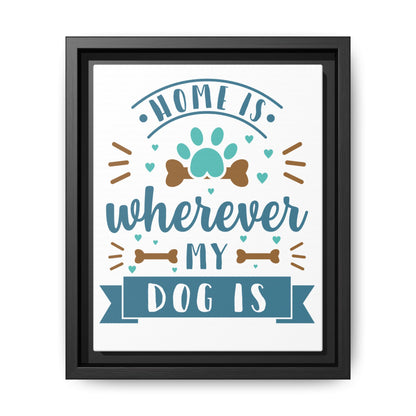 Dog Lover Canvas Art Print, Framed Pet Decor, Cute Gifts for Dog Owners, Home Wall Art, Animal Themed Decor