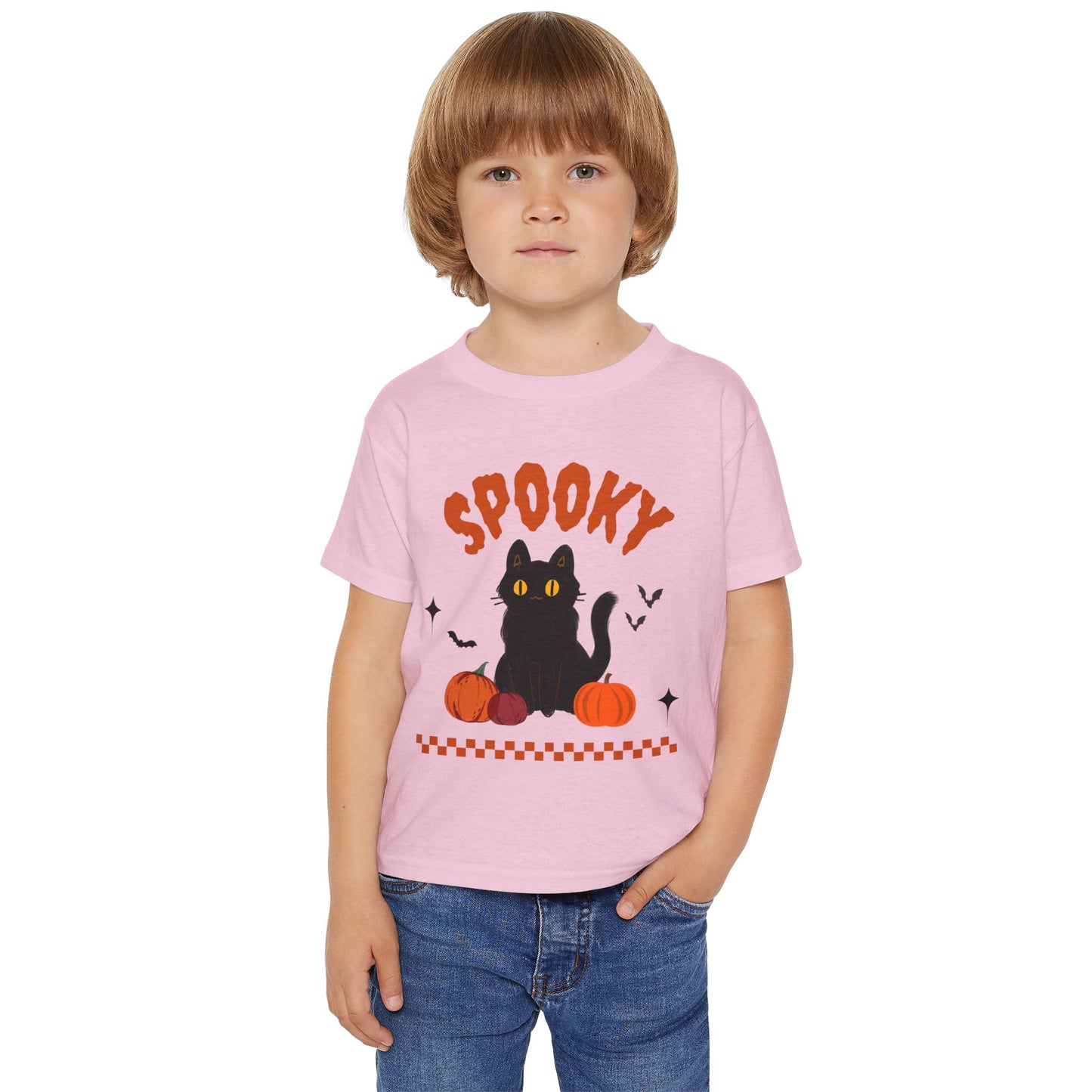 Spooky Cat Toddler T-Shirt | Perfect for Halloween, Kids' Costume, Fall Collection, Trick or Treat, Gifts for Little Ones