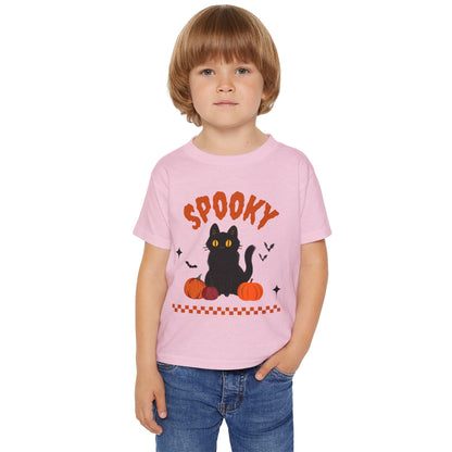 Spooky Cat Toddler T-Shirt | Perfect for Halloween, Kids' Costume, Fall Collection, Trick or Treat, Gifts for Little Ones