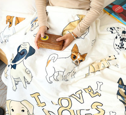 Dog Pattern Blanket Puppy Throw for Kids and Adults Women Super Soft Dogs Lover Blankets with Dogs on It (Love Dogs, 48"X60")