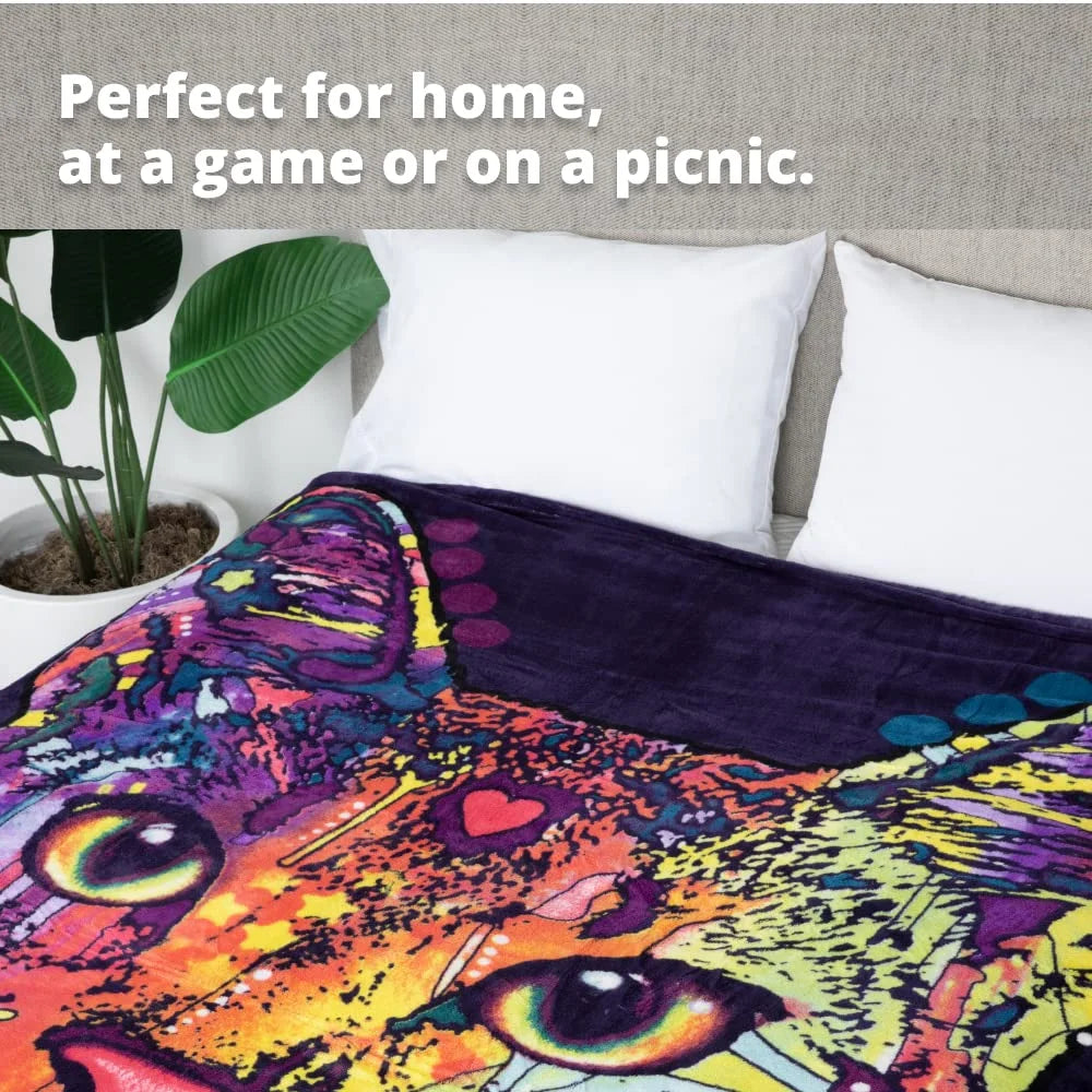 Super Soft Fullqueen Size Fleece Blanket by Dean Russo 75" X 90"