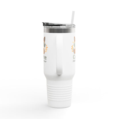 Cute Coffee-Themed Insulated Travel Mug, 40oz - Perfect for Caffeinated Adventures, Coffee Lovers, Gifts, and More
