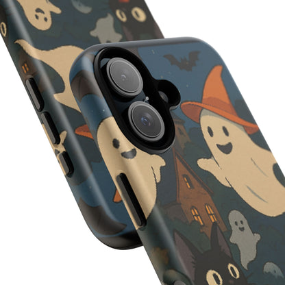 Halloween Phone Case, Spooky Ghost Design, Cat & Pumpkin Accessories, Fall Decor, Trick or Treat Gift