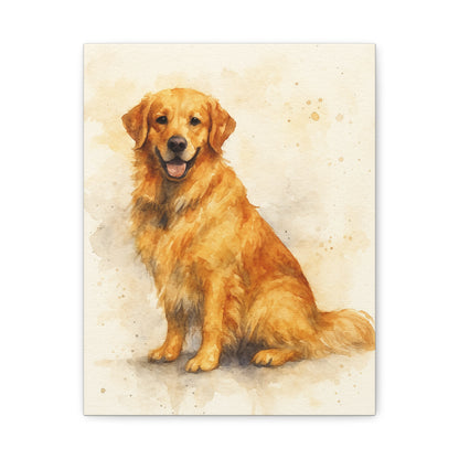 Golden Retriever Wall Art Canvas, Pet Portraits for Dog Lovers, Home Decor, Gifts for Dog Owners, Animal Lover Wall Decor