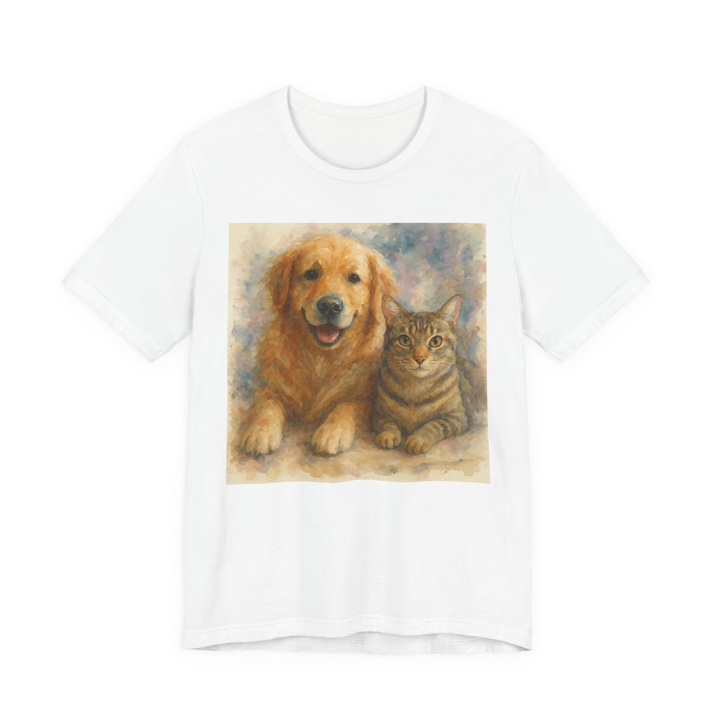 Pet Lovers Unisex Tee, Dog and Cat Combo Shirt, Animal Lover Gift, Animal-Themed Apparel, Funny Pet T-Shirt, Cozy Casual Wear