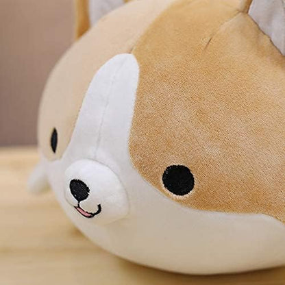 Corgi Dog Plush Pillow, Cute Shiba Inu Corgi Butt Stuffed Animal Toys Gifts for Bed, Valentine, Kids Birthday, Christmas (Brown, 17.3Inch)