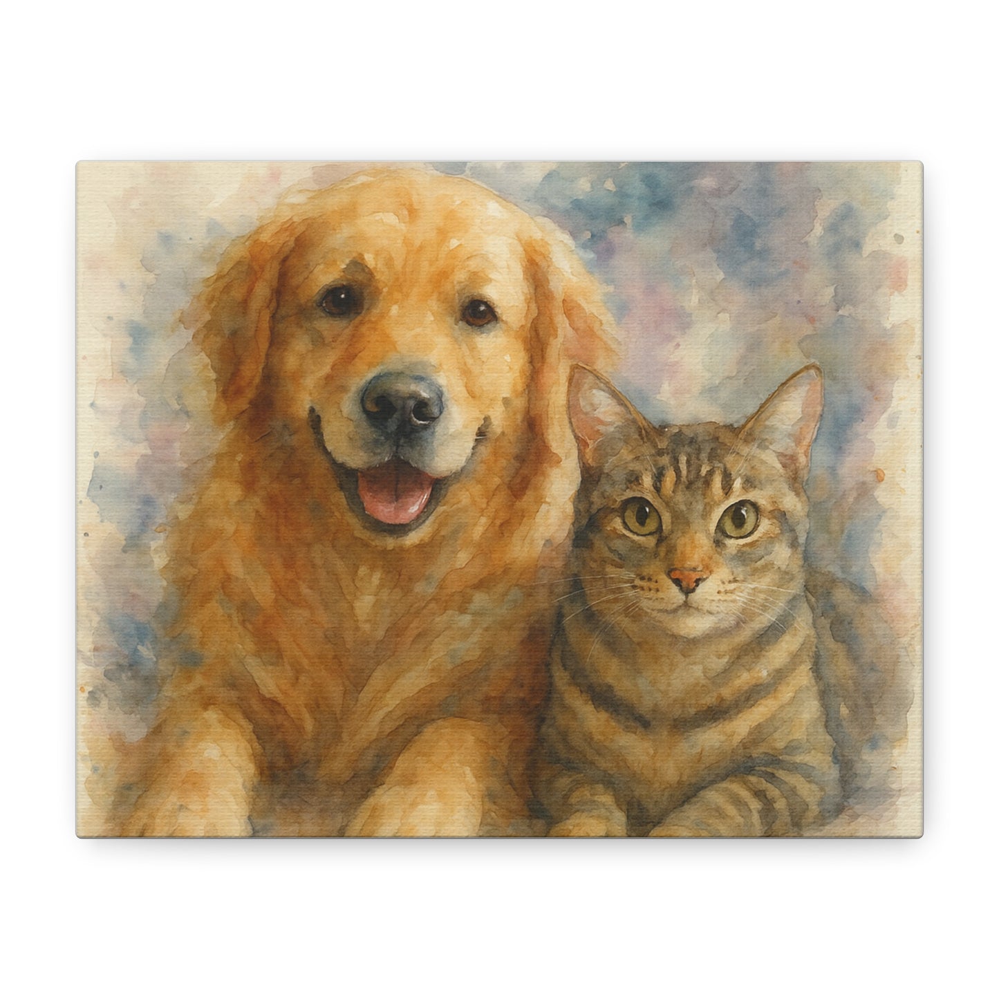 Pet Portrait Canvas Art, Custom Wall Decor, Dog and Cat Artwork, Gift for Pet Lovers, Animal Wall Art, Home Decor