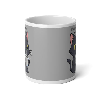 Cute Cat Jumbo Mug, 20oz Coffee Cup for Cat Lovers, Funny Animal Gift for Birthdays, Home Decor, Unique Pet Lover Mug, Cat Memes