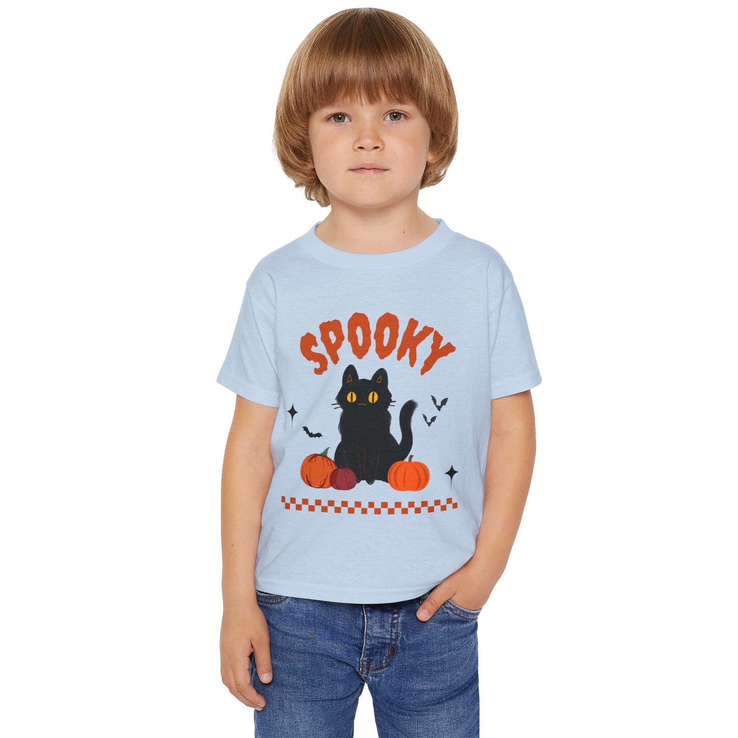 Spooky Cat Toddler T-Shirt | Perfect for Halloween, Kids' Costume, Fall Collection, Trick or Treat, Gifts for Little Ones