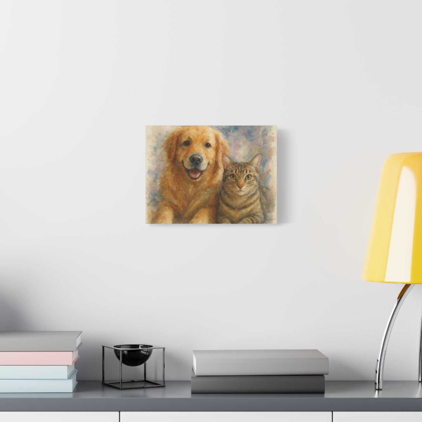 Pet Portrait Canvas Art, Custom Wall Decor, Dog and Cat Artwork, Gift for Pet Lovers, Animal Wall Art, Home Decor
