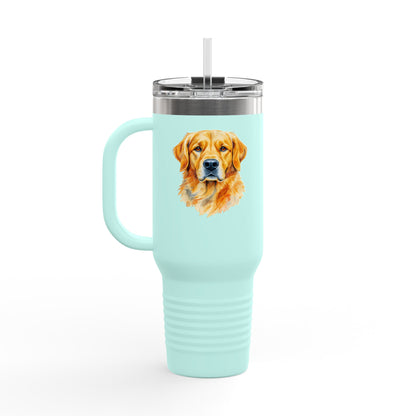 Golden Retriever Insulated Travel Mug, Personalized Dog Lover Gift, Pet Travel Cup, Coffee Tumblers for Home, Breweries, Camping
