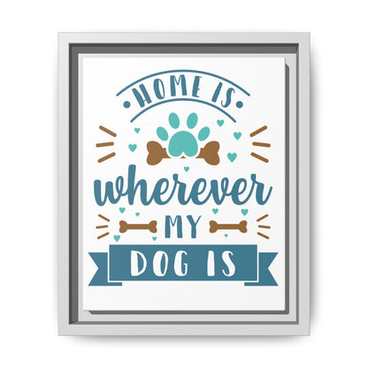 Dog Lover Canvas Art Print, Framed Pet Decor, Cute Gifts for Dog Owners, Home Wall Art, Animal Themed Decor