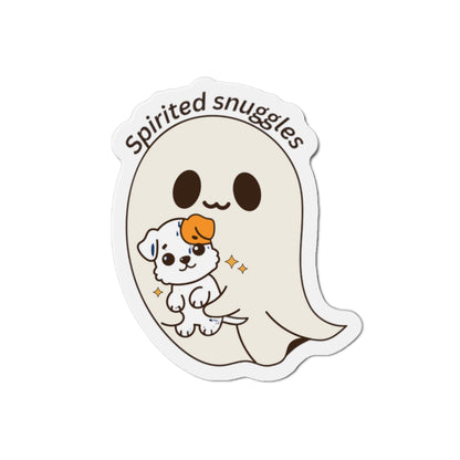 Whimsical Ghost & Puppy Die-Cut Magnets - Cute Fridge Decor, Spirit Animal Gifts, Halloween Home Decor, Playful Office Accessories, [...]