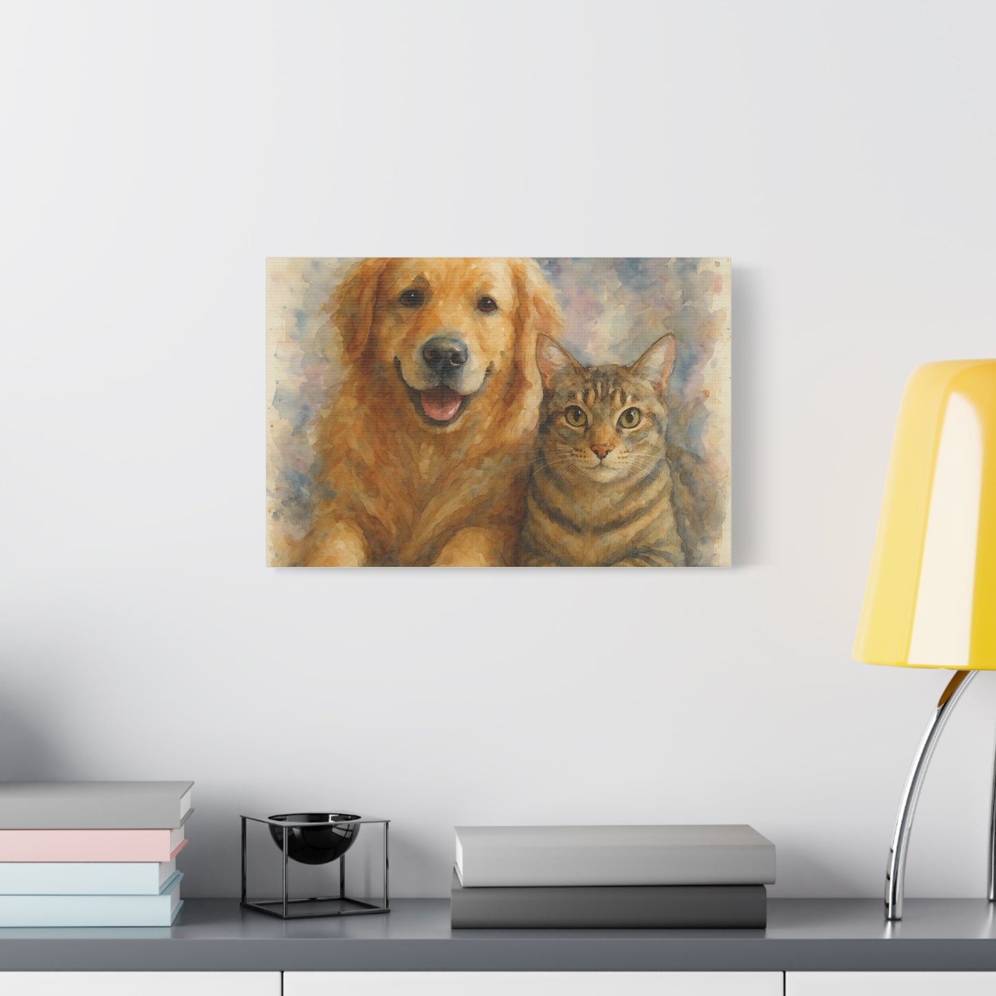 Pet Portrait Canvas Art, Custom Wall Decor, Dog and Cat Artwork, Gift for Pet Lovers, Animal Wall Art, Home Decor