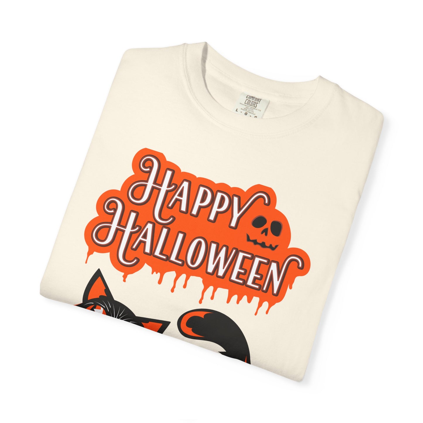 Halloween Cat T-Shirt, Spooky Apparel, Unisex Costume Tee, Fall Fashion, Halloween Party Wear, Fun Trick or Treat Shirt
