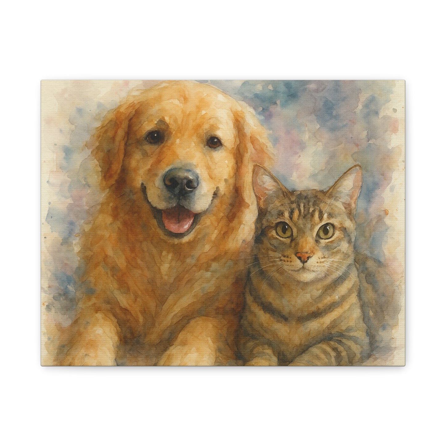 Pet Portrait Canvas Art, Custom Wall Decor, Dog and Cat Artwork, Gift for Pet Lovers, Animal Wall Art, Home Decor
