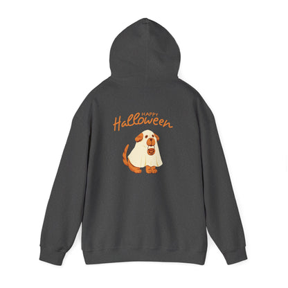 Halloween Dog Graphic Unisex Hoodie, Cozy Sweatshirt for Pet Lovers, Fall Apparel, Halloween Gift, Dog Lover's Sweatshirt